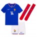 Maglie da calcio Francia Adrien Rabiot #14 Prima Maglia Bambino Europei 2024 Manica Corta (+ Pantaloni corti)